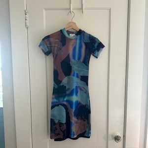 With Jean mini dress